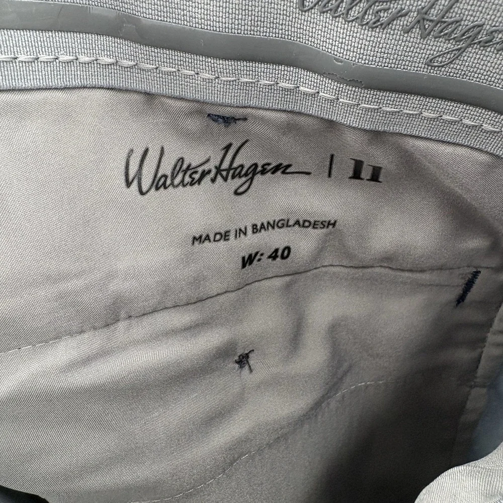 Walter Hagen Mens Performance 11 Flat Front Golf Shorts Navy W/stars Size 40 10